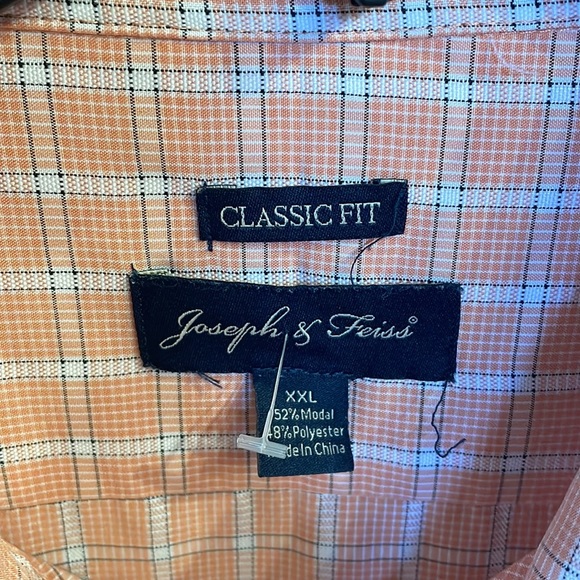 Joseph & Feiss CLASSIC  fit MENS eco friendly shirt sleeve button down shirt XXL - Picture 3 of 7